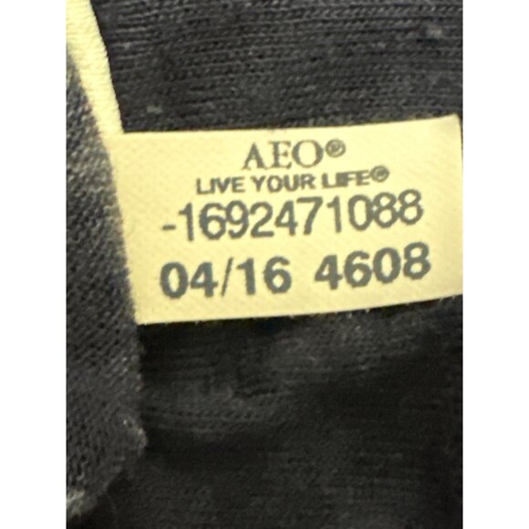 American Eagle Outfitters Sheer Short SleeDark Navy Blue Sheer T Shirt Size Larg - Picture 11 of 11